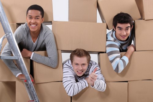 A Dulwich packing team organising boxes for a smooth relocation
